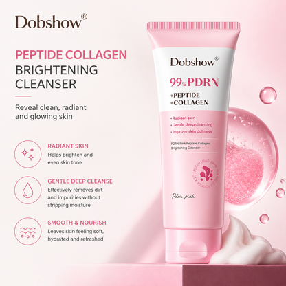 Dobshow®Salmon Peptide & Collagen Face Wash – Gentle Foaming Cleanser for Soft, Smooth Skin