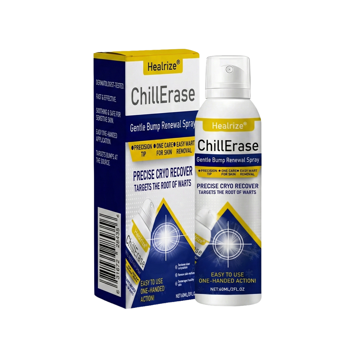 ❄️✅Healrize®ChillErase Gentle Bump Renewal Spray — Pain-Free, Acid-Free Gentle Wart Removal