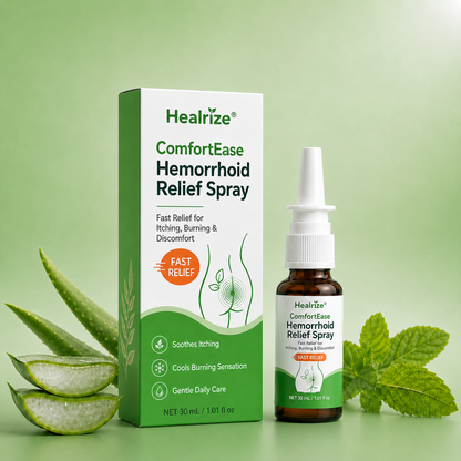 🌿Healrize® ComfortEase Hemorrhoid Relief Spray 🌿 – Fast Relief for Itching, Burning & Everyday Discomfort