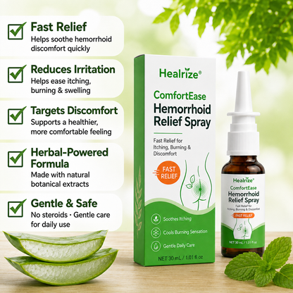 🌿Healrize® ComfortEase Hemorrhoid Relief Spray 🌿 – Fast Relief for Itching, Burning & Everyday Discomfort
