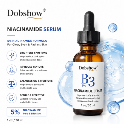 Dobshow®Multi-Action Serum with Niacinamide, Hyaluronic Acid & Vitamin C – Hydrating Face Essence for All Skin Types