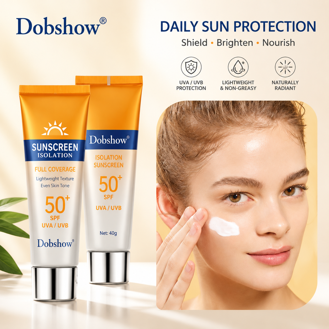 Dobshow®BB Cream with Primer & Concealer – Hydrating Face Cream for Smooth, Even-Looking Skin