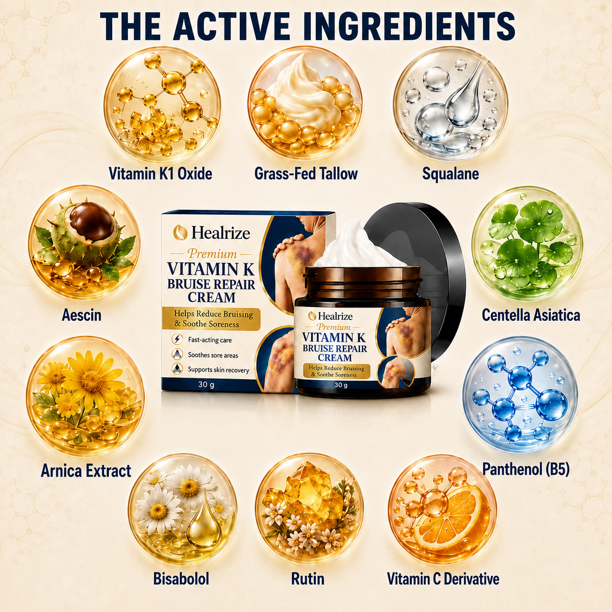 𝐇𝐞𝐚𝐥𝐫𝐢𝐳𝐞® Premium Vitamin K Bruise Repair Cream