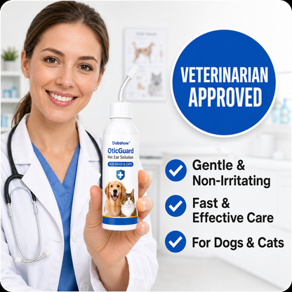 Dobshow® OticGuard Pet Ear Solution For Bacterial, Yeast & Ear Mite Care