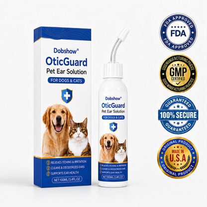 Dobshow® OticGuard Pet Ear Solution For Bacterial, Yeast & Ear Mite Care