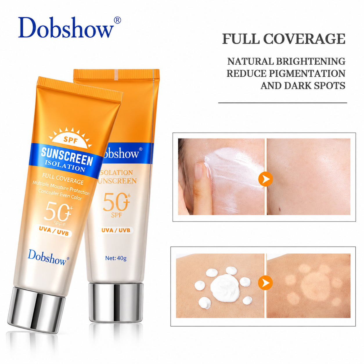 Dobshow®BB Cream with Primer & Concealer – Hydrating Face Cream for Smooth, Even-Looking Skin