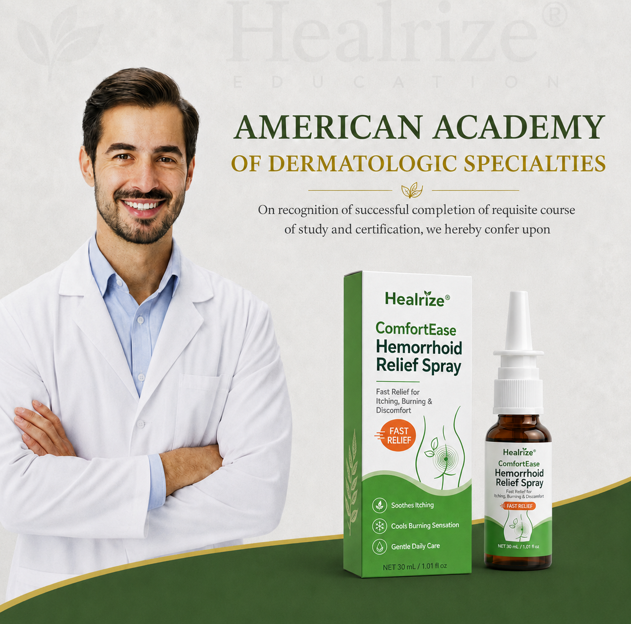 🌿Healrize® ComfortEase Hemorrhoid Relief Spray 🌿 – Fast Relief for Itching, Burning & Everyday Discomfort
