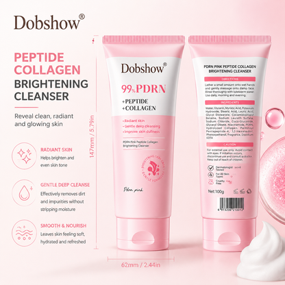 Dobshow®Salmon Peptide & Collagen Face Wash – Gentle Foaming Cleanser for Soft, Smooth Skin