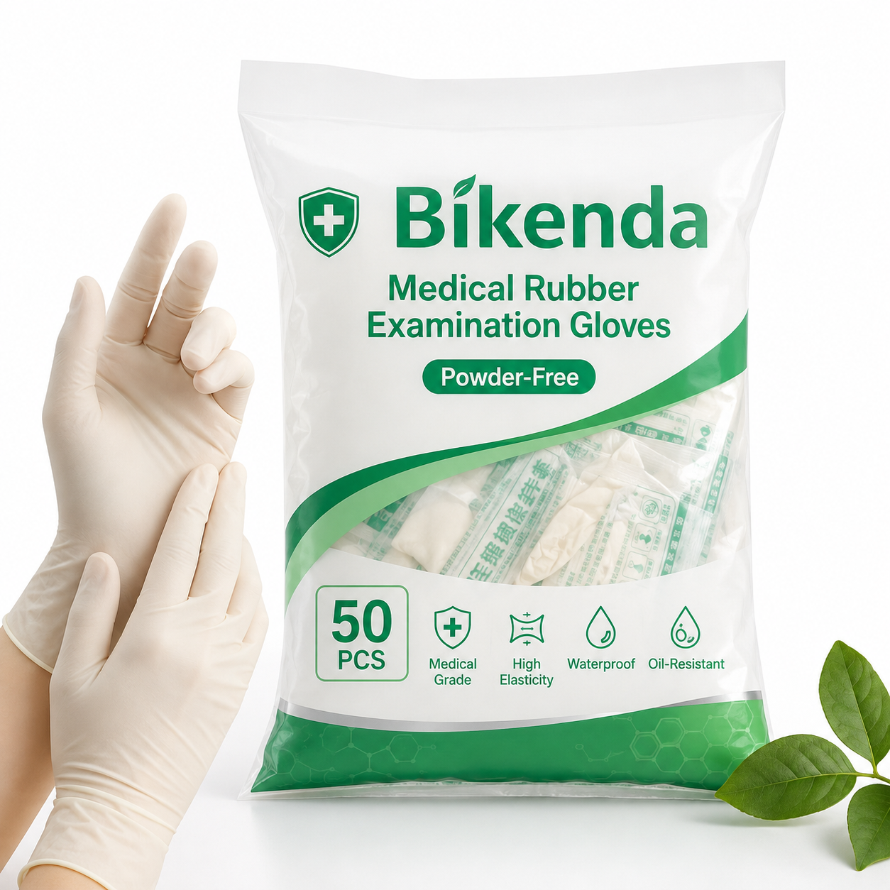 Bikenda® Individually Sealed Medical Gloves - Thickened High Elasticity & Oil-Resistant