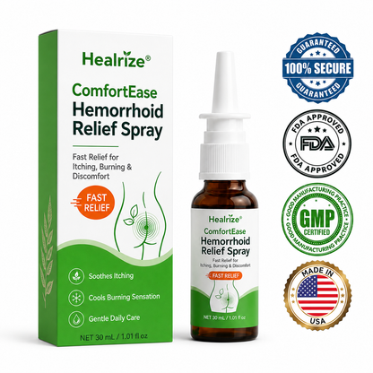 🌿Healrize® ComfortEase Hemorrhoid Relief Spray 🌿 – Fast Relief for Itching, Burning & Everyday Discomfort
