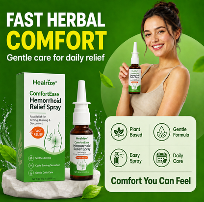 🌿Healrize® ComfortEase Hemorrhoid Relief Spray 🌿 – Fast Relief for Itching, Burning & Everyday Discomfort