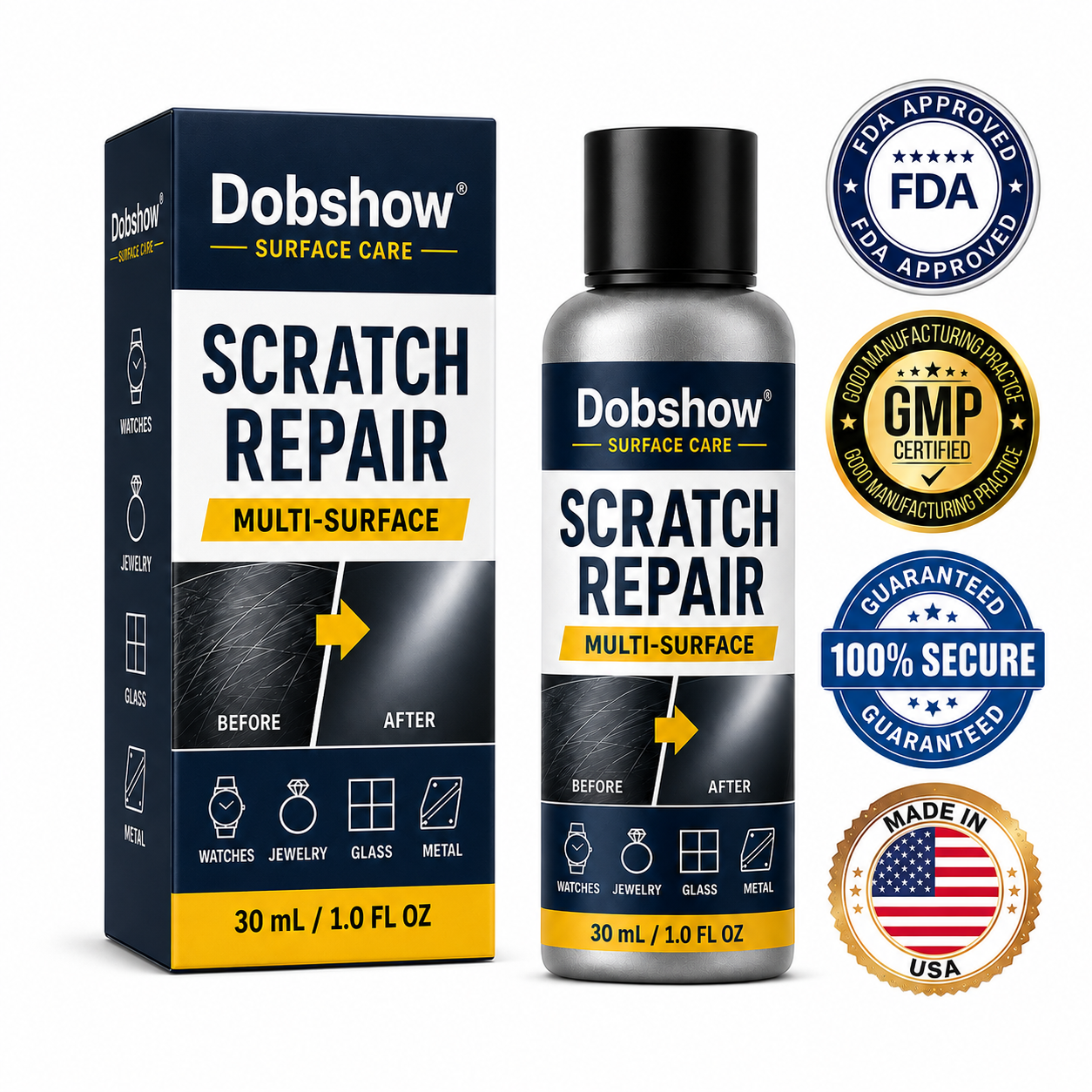 Dobshow® Multi-Surface Scratch Repair Polish – Restore Shine & Reduce the Look of Scratches